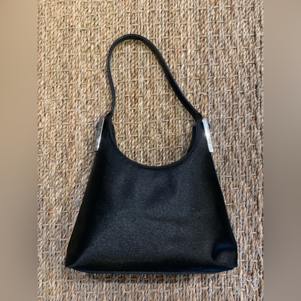 XOXO Mini Black Satin Y2K Purse